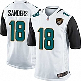 Nike Men & Women & Youth Jaguars #18 Sanders White Team Color Game Jersey,baseball caps,new era cap wholesale,wholesale hats
